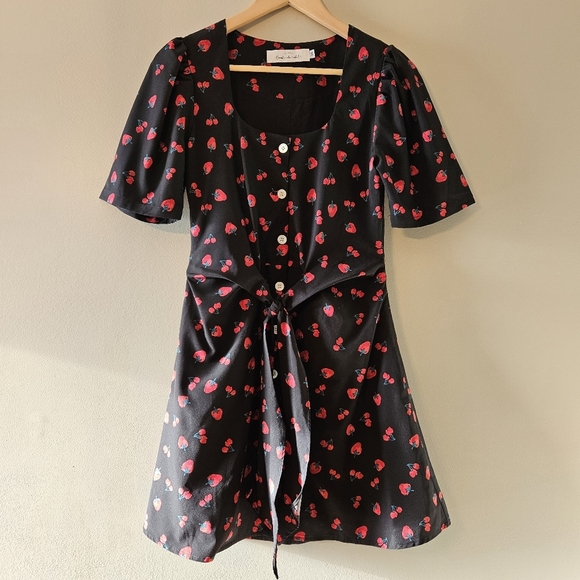 Quanta Du Soleil De Paris Boho Feminine Mini Dress Black Cherry Sz 34 XS - Picture 3 of 15